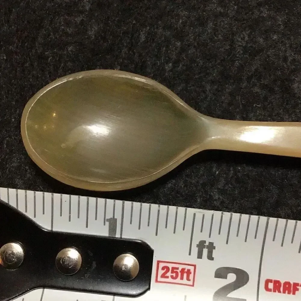 Vintage translucent baby / caviar spoon with sterling silver top
